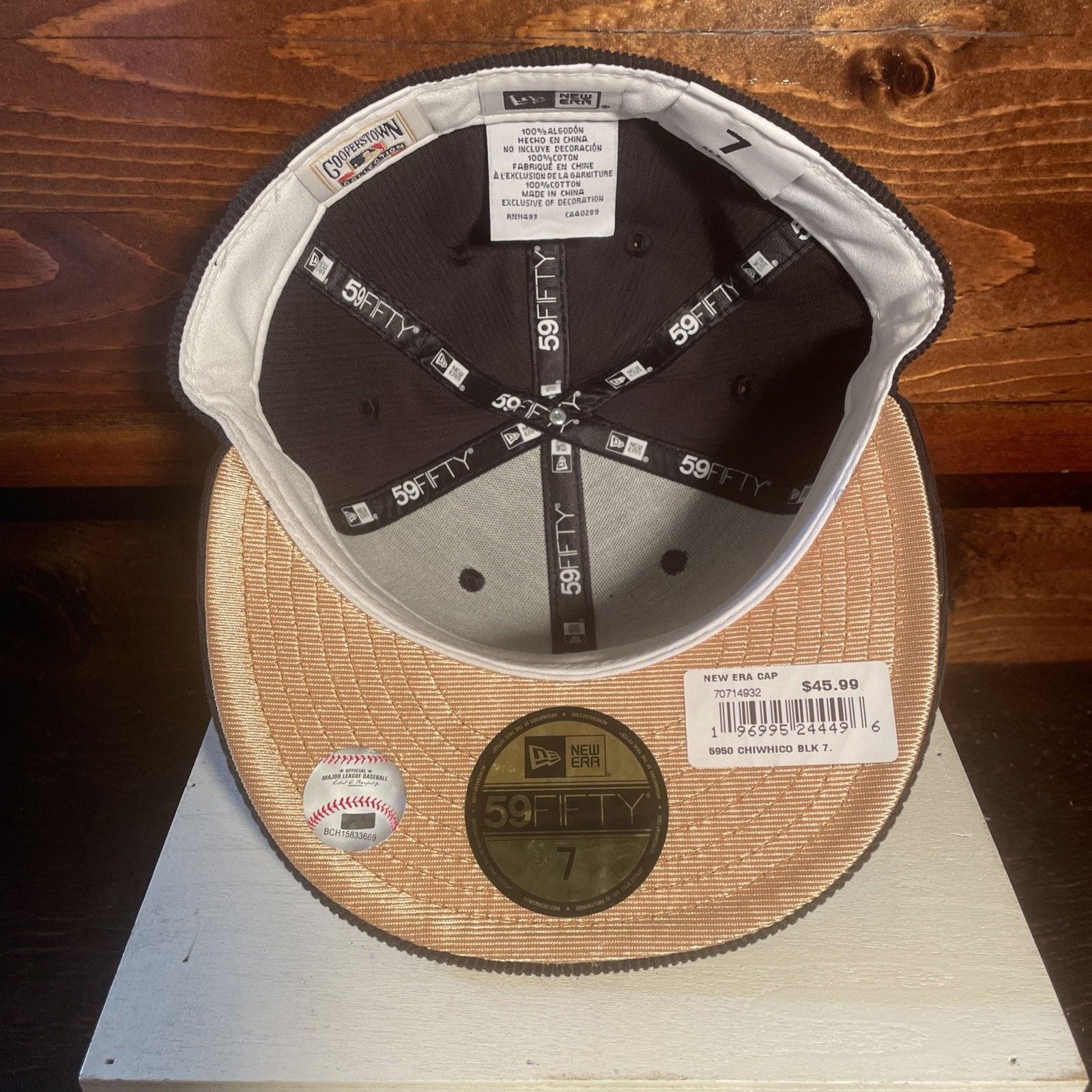 New Era NWT NewEra Corduroy Chicago White Sox Fitted Hat Size 7 MLB Size ONE SIZE - 6 Thumbnail