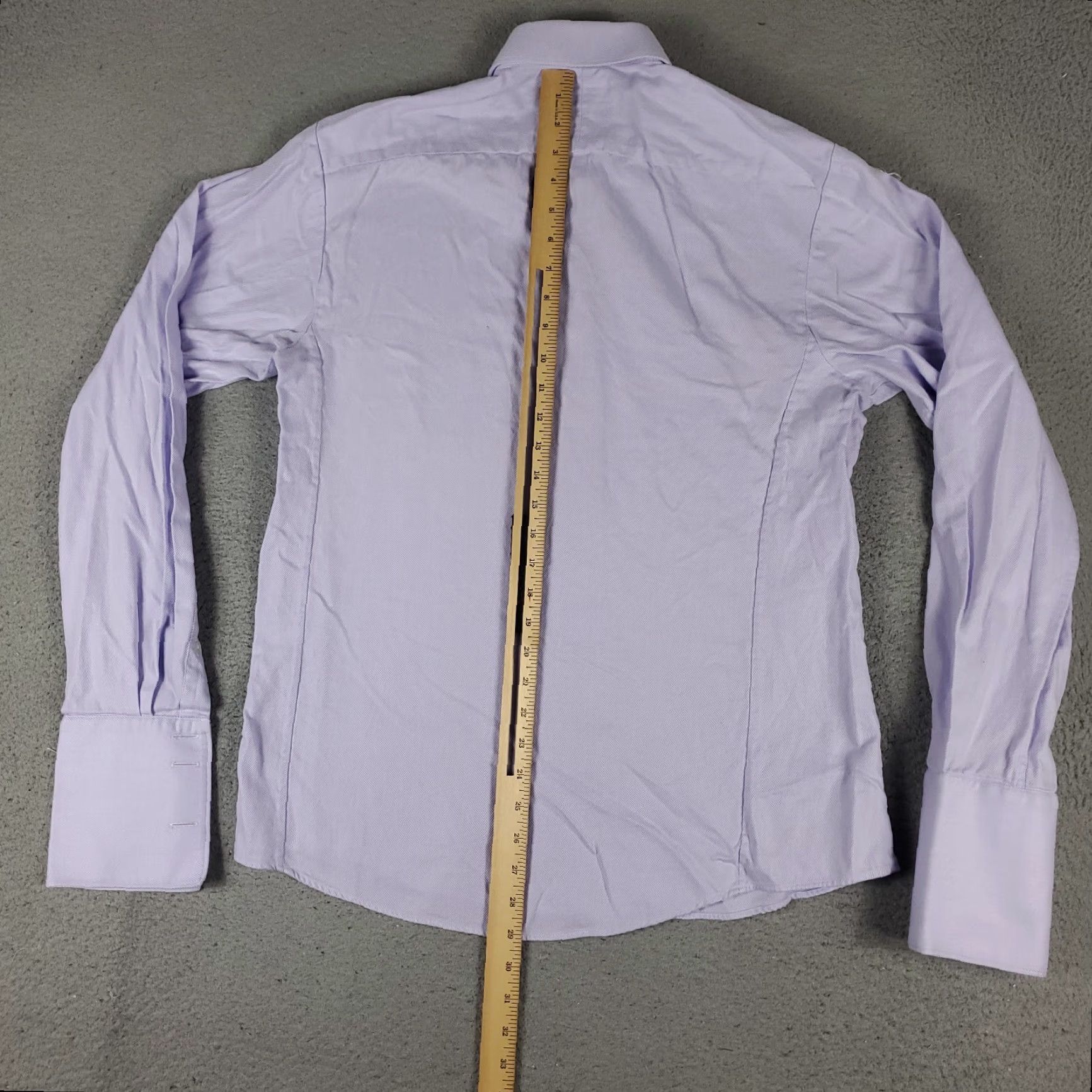 Pinko Thomas Pink Dress Shirt Mens Size 16 Purple French Cuff Long Sleeve Button Up Size 42R - 6 Thumbnail