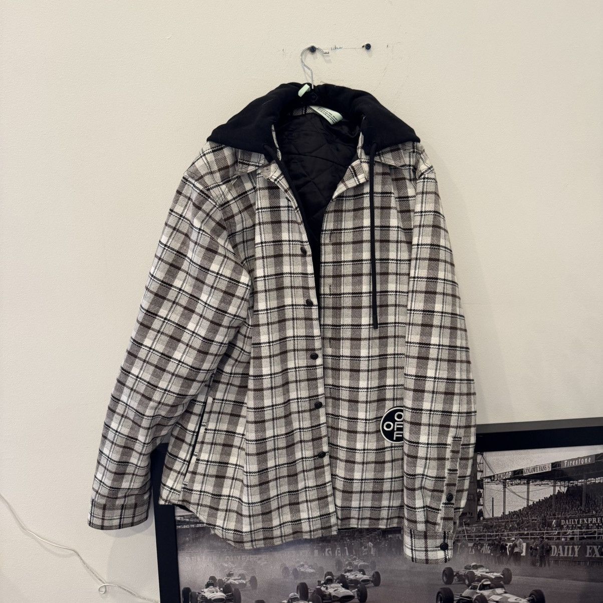 Off-White SEND OFFER - Plaid Shell Jacket w/ Breakaway Hood and Tags Size US M / EU 48-50 / 2 - 1 Thumbnail