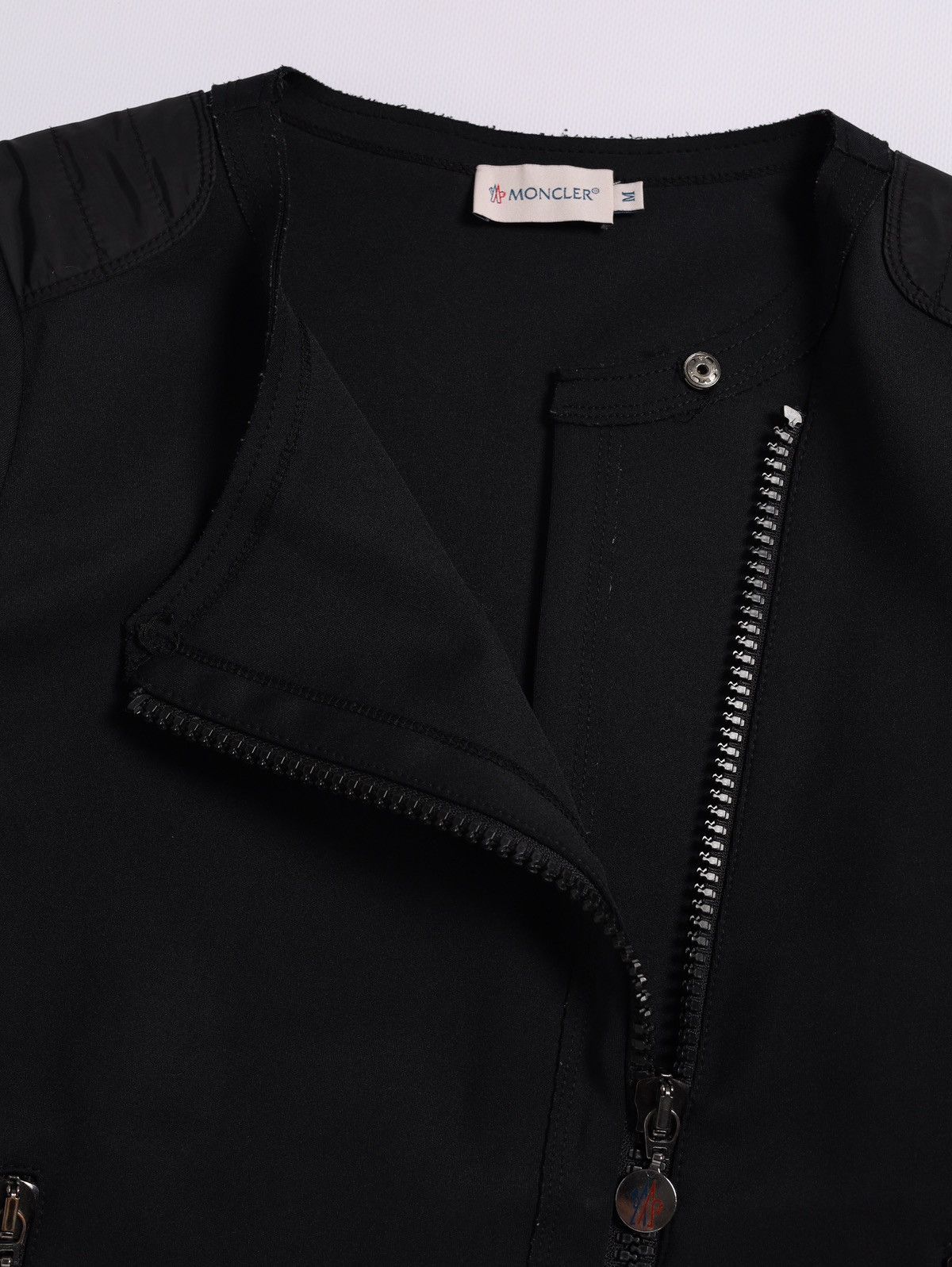 Moncler Moncler Biker Nylon Jacket Navy Crop Zip Size M / US 6-8 / IT 42-44 - 17 Thumbnail