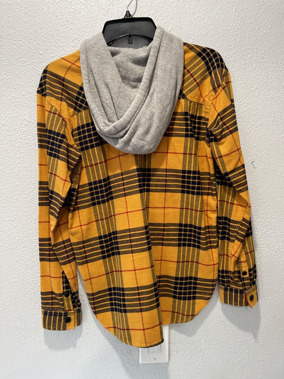 Divided Divided Yellow Plaid Hooded Flannel Shirt Size 0 Size US XS / EU 42 / 0 - 3 Thumbnail