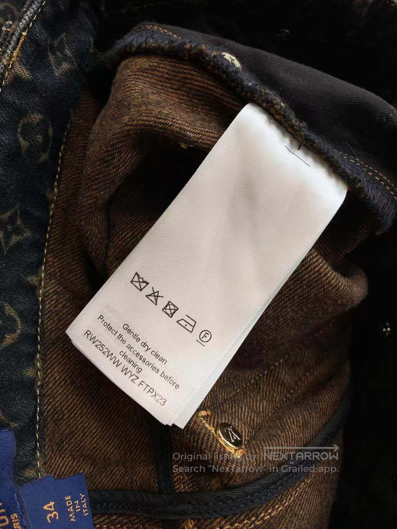 Louis Vuitton Louis Vuitton 25SS brown presby-print jeans| Size 42" / US 20 - 6 Thumbnail
