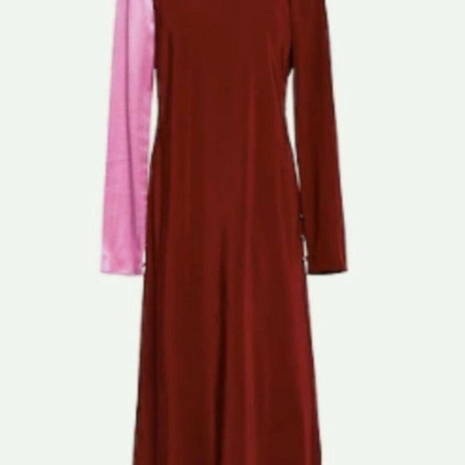 Tibi Tibi Colorblock Silk Sleeve Dress size 10 Size L / US 10 / IT 46 - 3 Thumbnail