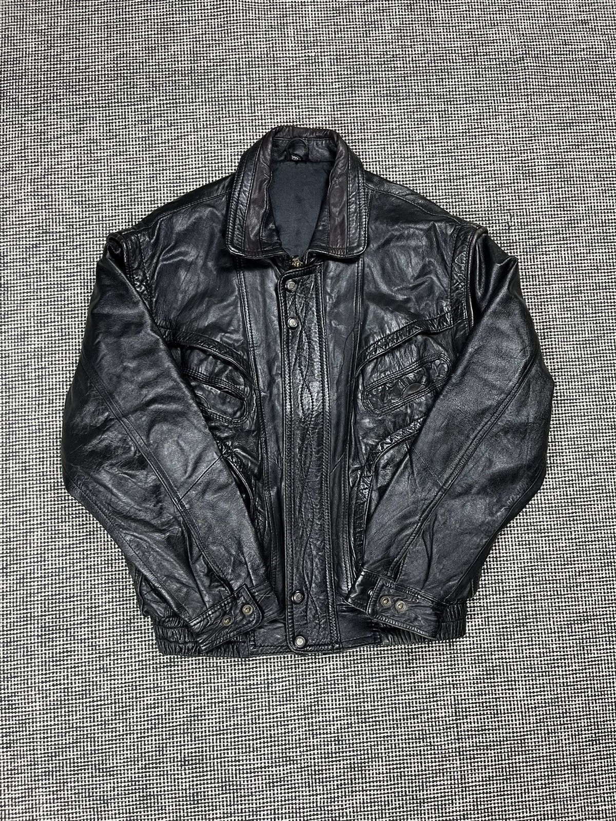 Genuine Leather ➕ vintage genuine leather boxy bomber jacket 2 in 1 vest Size US M / EU 48-50 / 2 - 2 Thumbnail