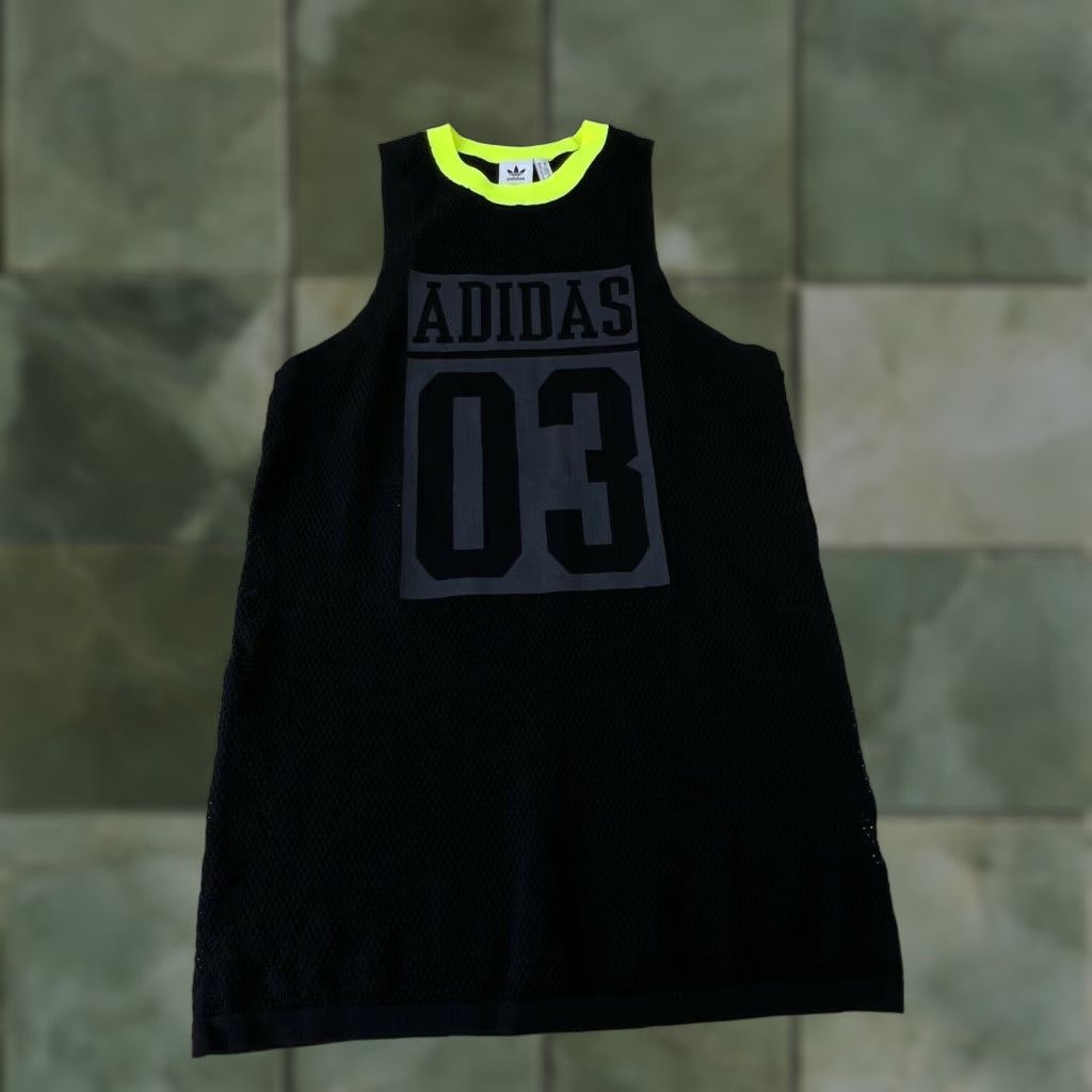 Adidas Adidas Mens Small Black Yellow Athletic Tank Top Sleeveless Mesh Size US S / EU 44-46 / 1 - 1 Thumbnail