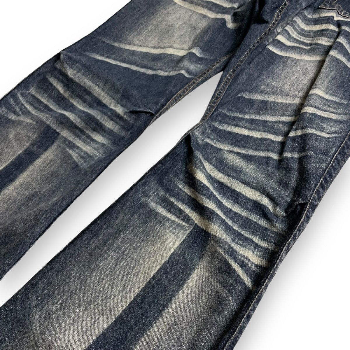 If Six Was Nine 🇯🇵 ROOT THREE WASHED DENIM FLARE DENIM PANTS Size US 33 - 14 Thumbnail