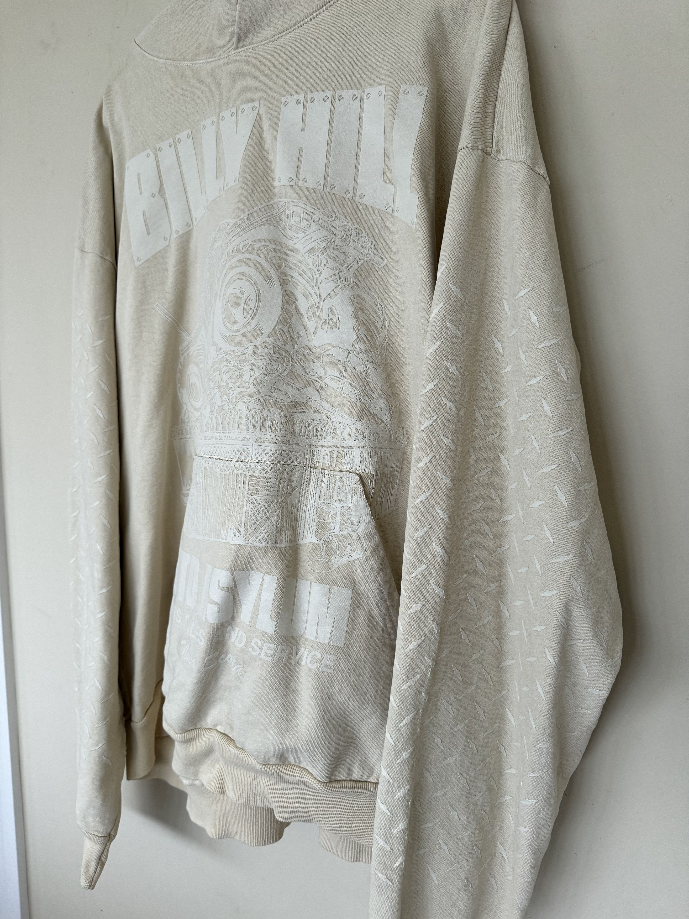 Billy Hill Billy Hill Auto Asylum Beige Hoodie Size US XXL / EU 58 / 5 - 3 Thumbnail