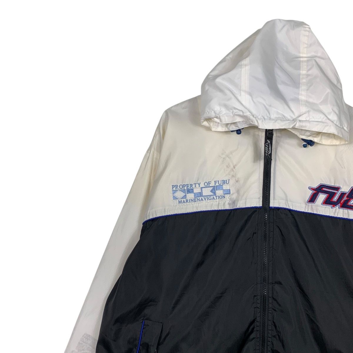 Fubu FUBU Big Logo Hoodie Light Jacket Windbreaker #1932-C84 Size US L / EU 52-54 / 3 - 6 Thumbnail