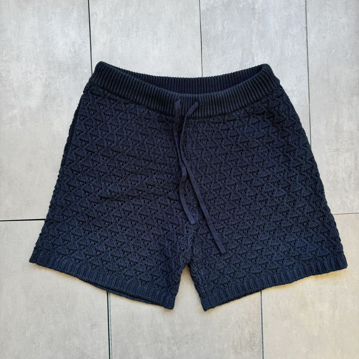 Aime Leon Dore Aime Léon Dore Eyelet Knit Short Navy Size US 31 - 1 Thumbnail