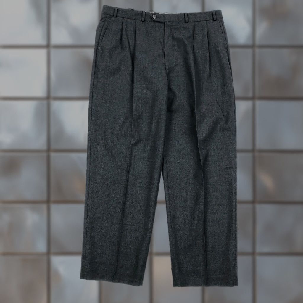 Ralph Lauren Ralph Lauren Chaps Dress Pants Mens 38x29 Wool Gray Solid Regular Front Pleated Vintage: No City Preppy 90s Mens Dress Pants Size US 38 / EU 54 - 1 Thumbnail