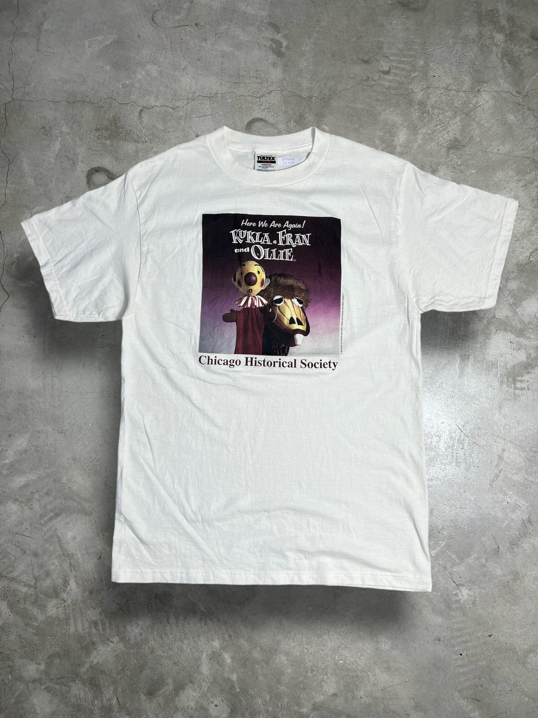 image of Movie x Series Vintage 90's Kukla, Fran And Ollie Tv Show Promo (L) Gtme078 in White (Size Large)