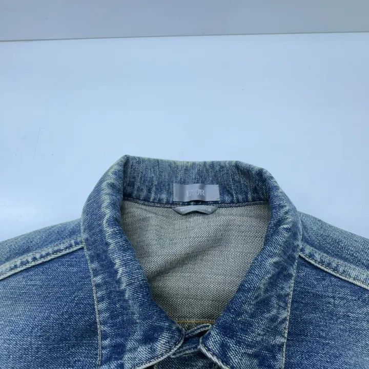 Dior Dior Dior Men's Blue Denim Jacket with Patch 0079-2507 Size US L / EU 52-54 / 3 - 6 Thumbnail