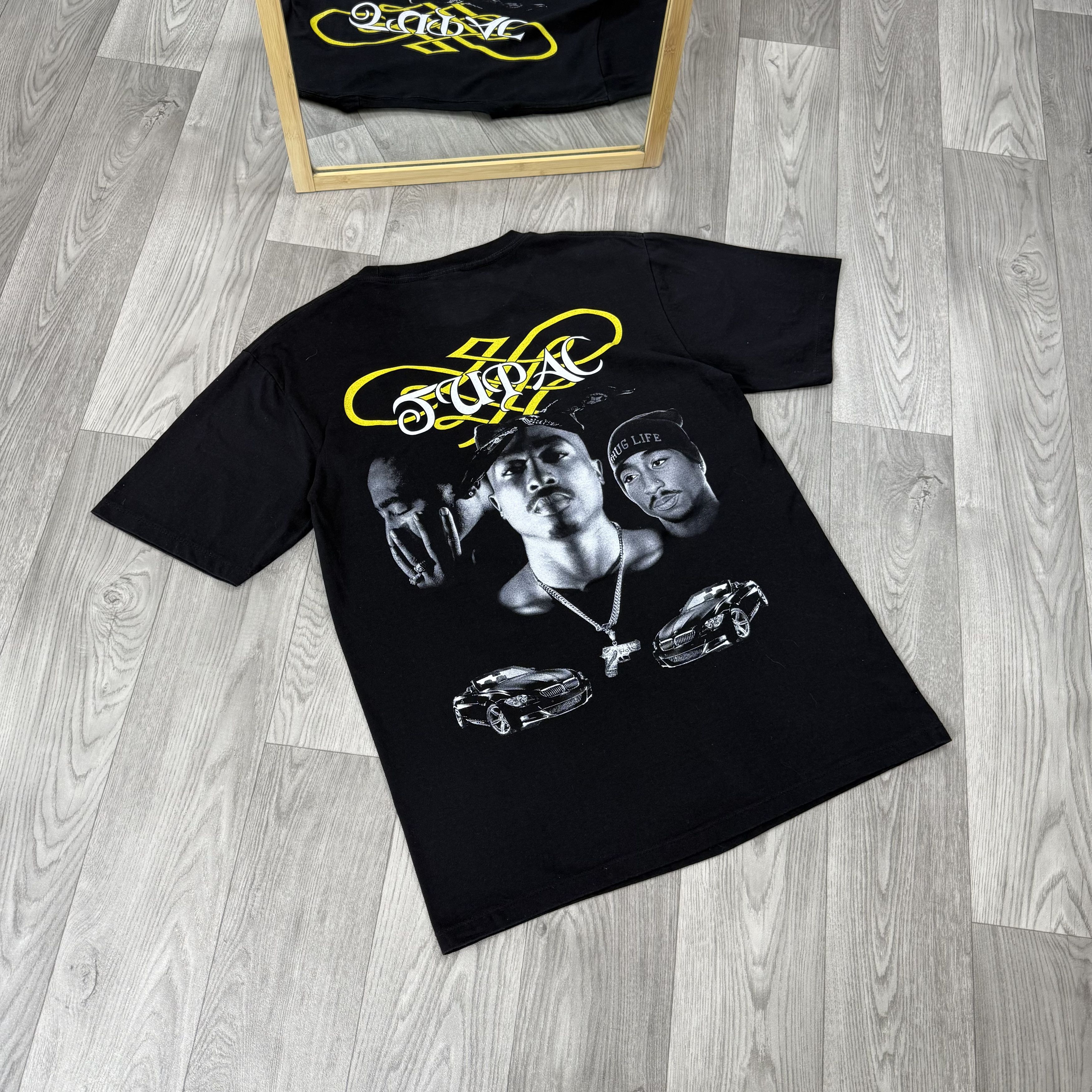 Vintage Vintage 2Pac 90s Tupac Shakur Graphic Black Rap Tee Shirt Size US L / EU 52-54 / 3 - 4 Thumbnail