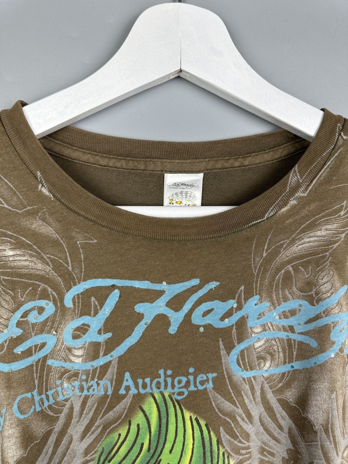 Ed Hardy Y2K Ed Hardy Skull Affliction Opium TShirt Tee Rhinestones Size US M / EU 48-50 / 2 - 7 Thumbnail