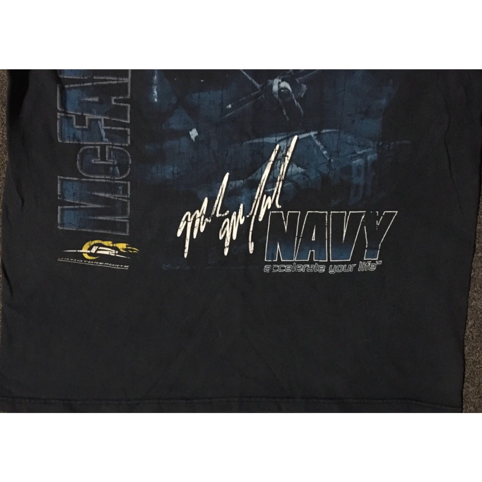 Chase Authentics VINTAGE NASCAR Mark McFarland Faded Shirt L Driving Racing Navy Army Grunge 90s AOP Shirt Mens Blue 90s NASCAR Size US L / EU 52-54 / 3 - 7 Thumbnail