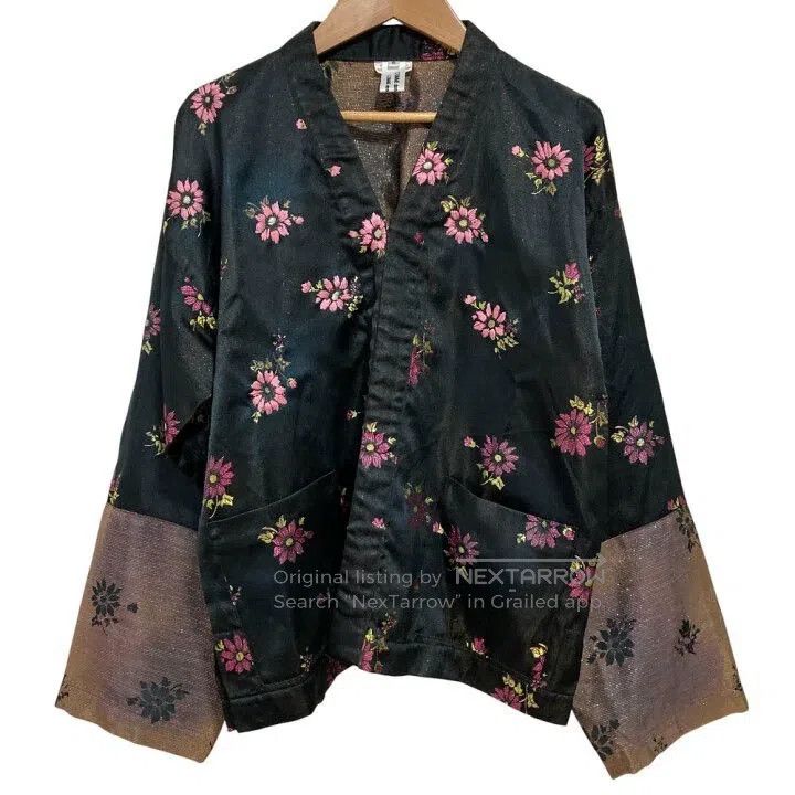 Comme des Garcons Comme Des Garcons Retro floral embroidery jacquard long sl Size S / US 4 / IT 40 - 1 Thumbnail