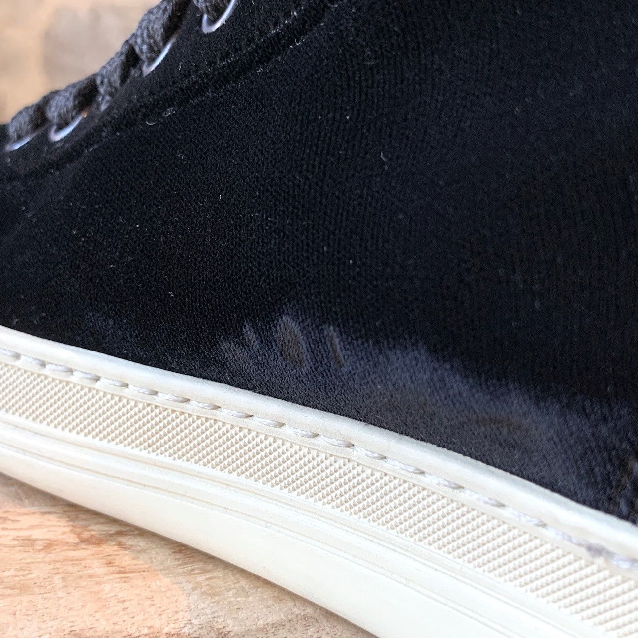 Tom Ford Tom Ford Black Velvet Russel High-top Sneakers Size US 8.5 / EU 41-42 - 11 Thumbnail