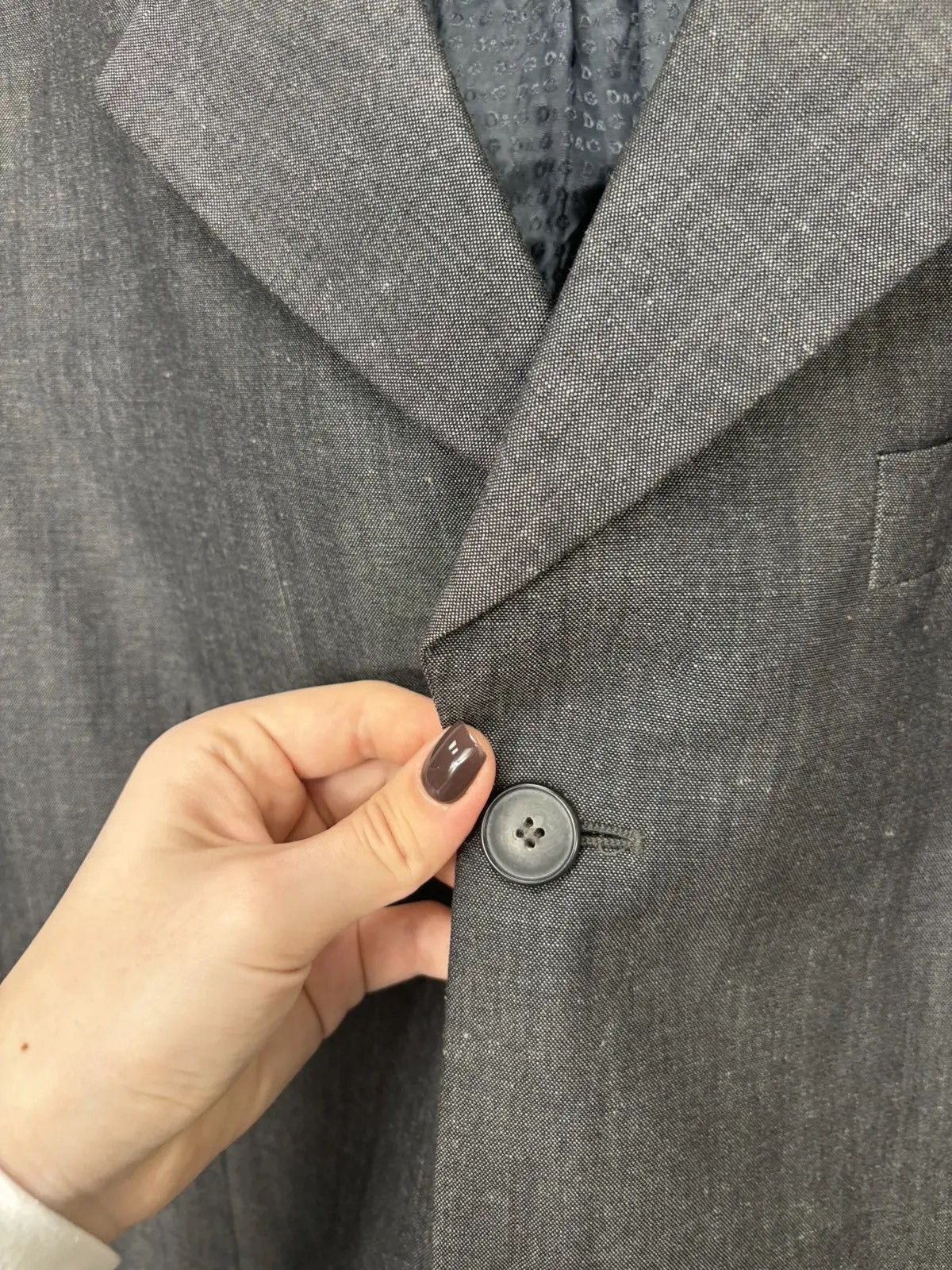 Dolce & Gabbana × Vintage Vintage Dolce & Gabanna Men's Rare Linen Wool Blazer Jacket Size 44R - 5 Thumbnail