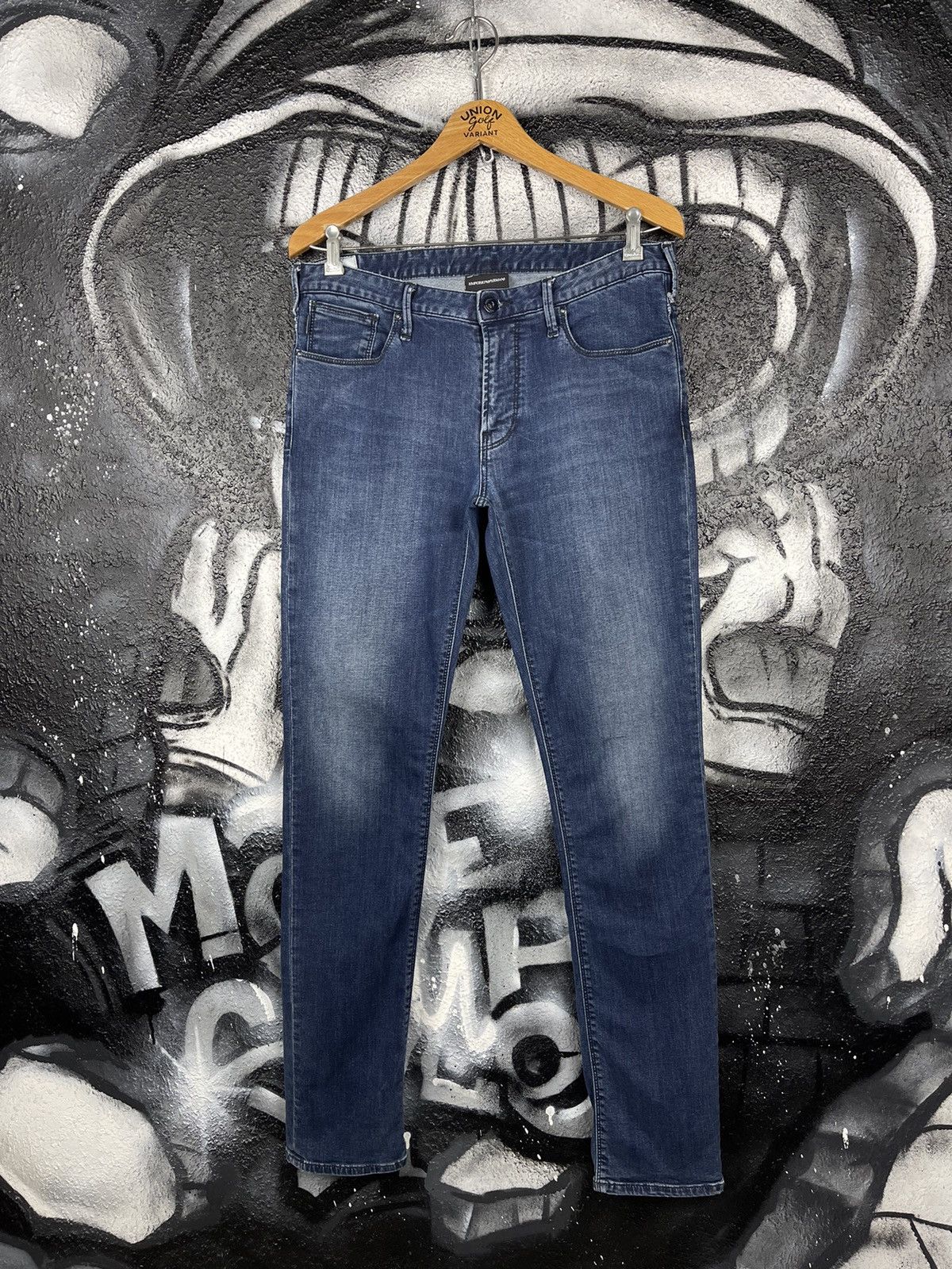 Emporio Armani Emporio Armani 9.5 oz. Slim Fit Blue Denim Jeans Size W32 Size US 32 / EU 48 - 4 Thumbnail