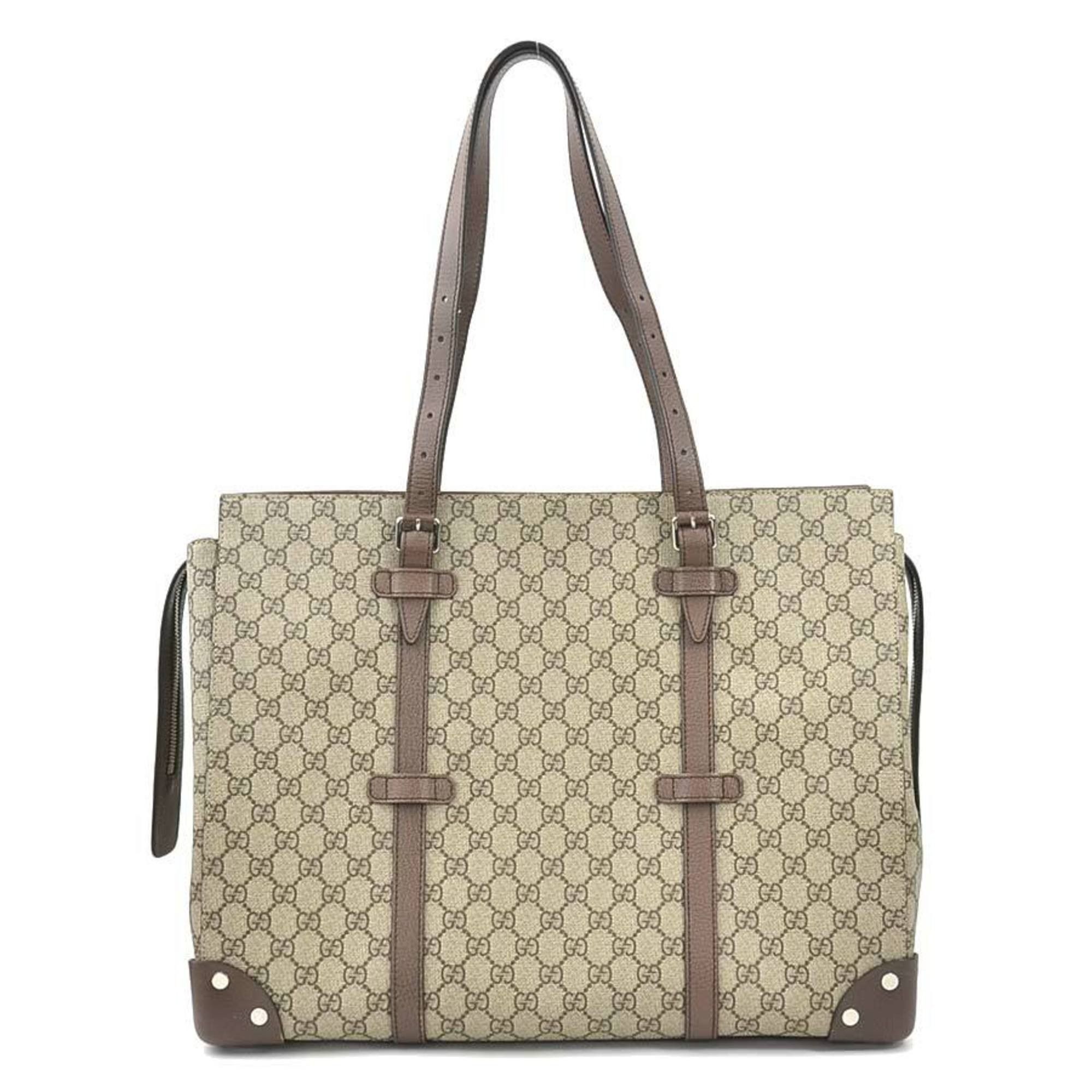 image of Gucci Shoulder Bag GG Supreme Canvas Brown Unisex 626355, Women's