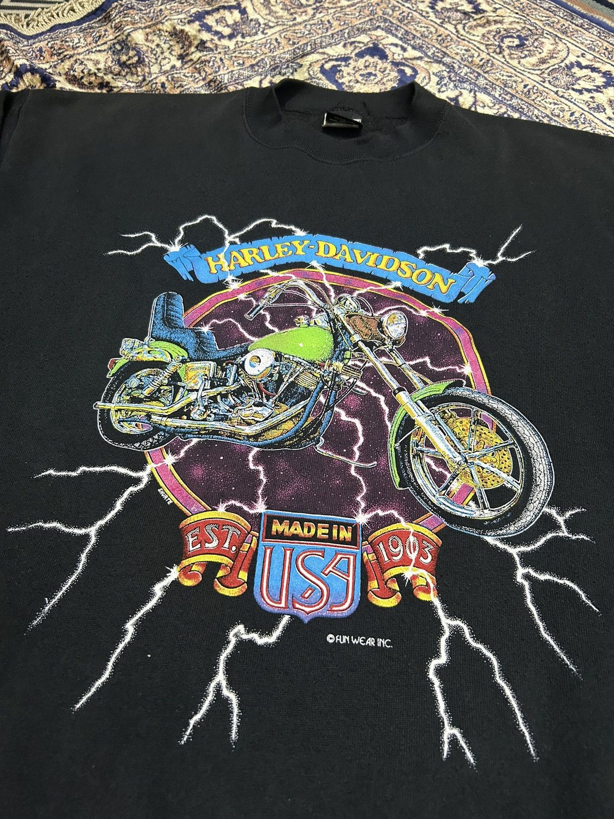 Harley Davidson × Vintage Vintage harley davidson sweatshirt Size US L / EU 52-54 / 3 - 2 Thumbnail