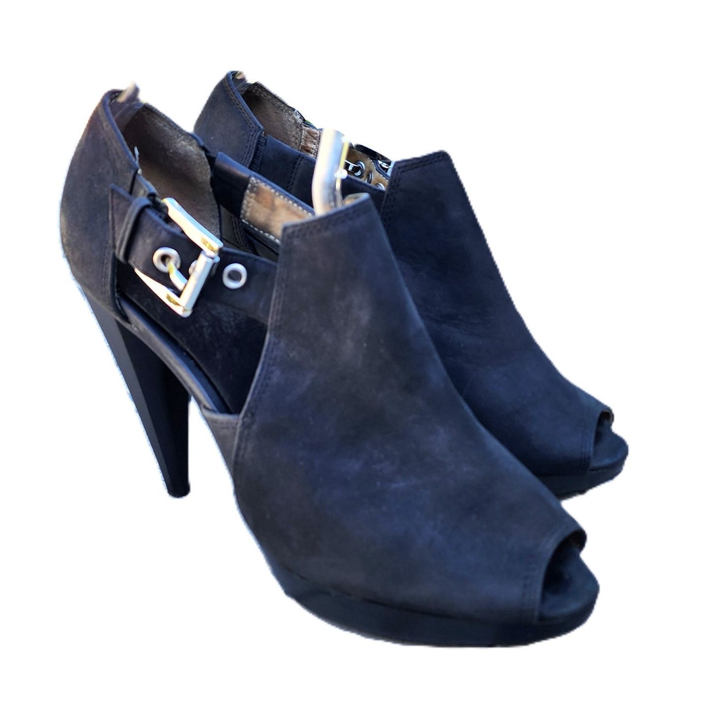Michael Kors MICHAEL Michael Kors Leather Hexagon Cone Platform Heels Size US 7.5 / IT 37.5 - 1 Thumbnail