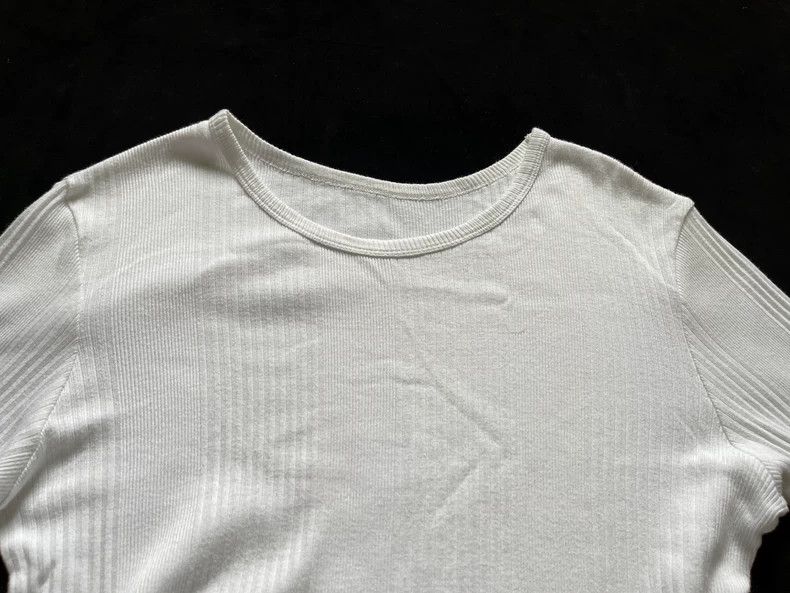 Other Y's White Cotton Long Sleeve Threaded Basic T-Shirt Size US M / EU 48-50 / 2 - 7 Thumbnail
