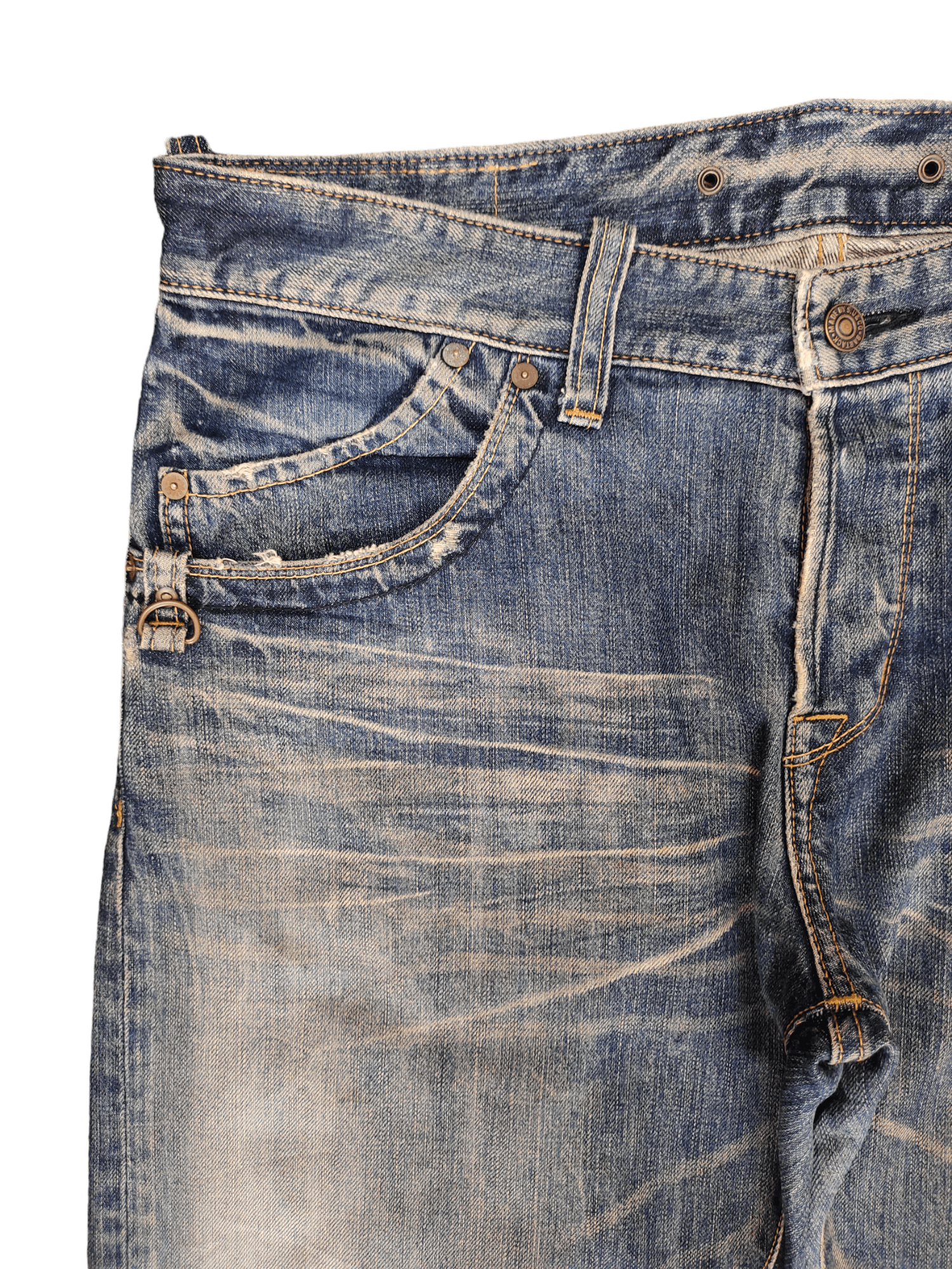 Undercover Japanese Brand Bartack Clawmark Denim Jeans Streetwear Size US 35 - 4 Thumbnail