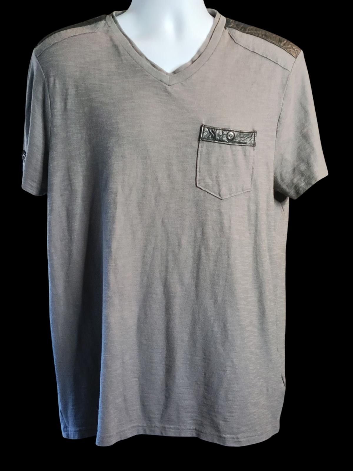 Rock & Republic Rock & Republic Men's Gray V-Neck Activewear T-Shirt Size US M / EU 48-50 / 2 - 3 Thumbnail