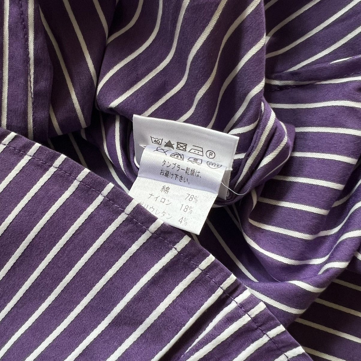 Loro Piana Loro Piana Purple Stripe Long Sleeve Button up Shirt Size S / US 4 / IT 40 - 7 Thumbnail