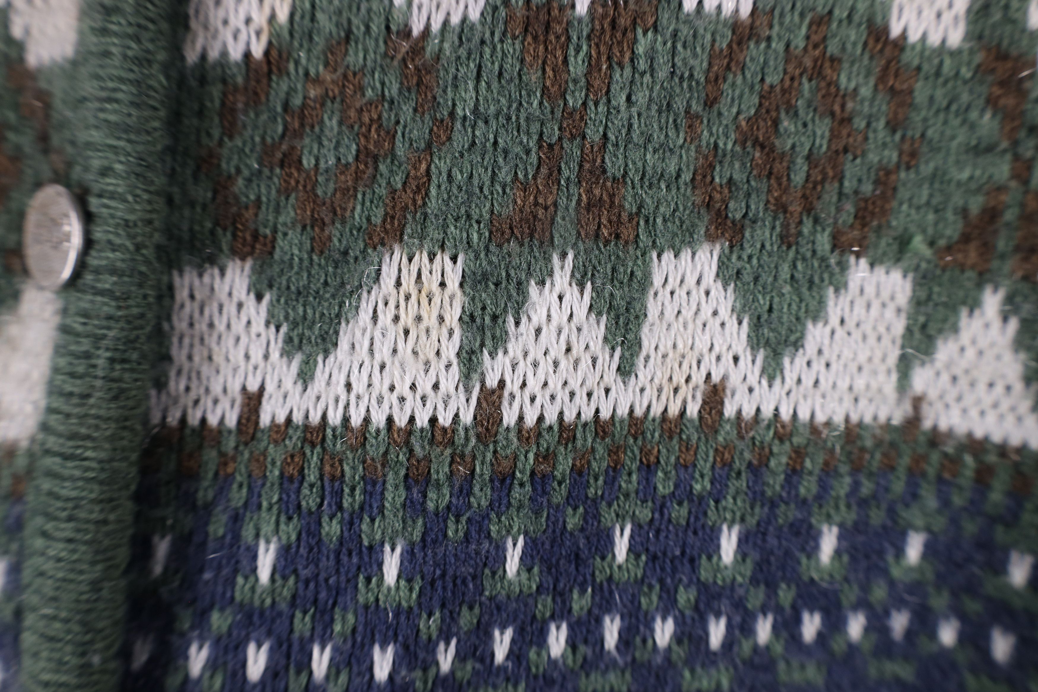 Vintage Vintage 90s Streetwear Fair Isle Knit Cardigan Sweater Size M / US 6-8 / IT 42-44 - 6 Thumbnail