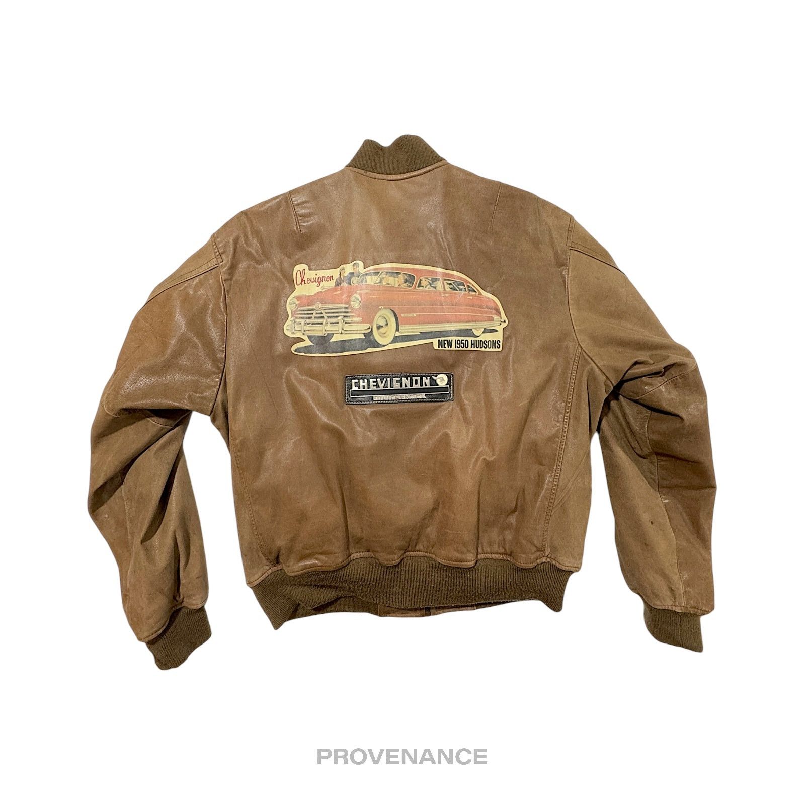 Chevignon 🔴 Chevignon Vintage Bomber Jacket - Hudson Leather Brown M Size US M / EU 48-50 / 2 - 3 Thumbnail