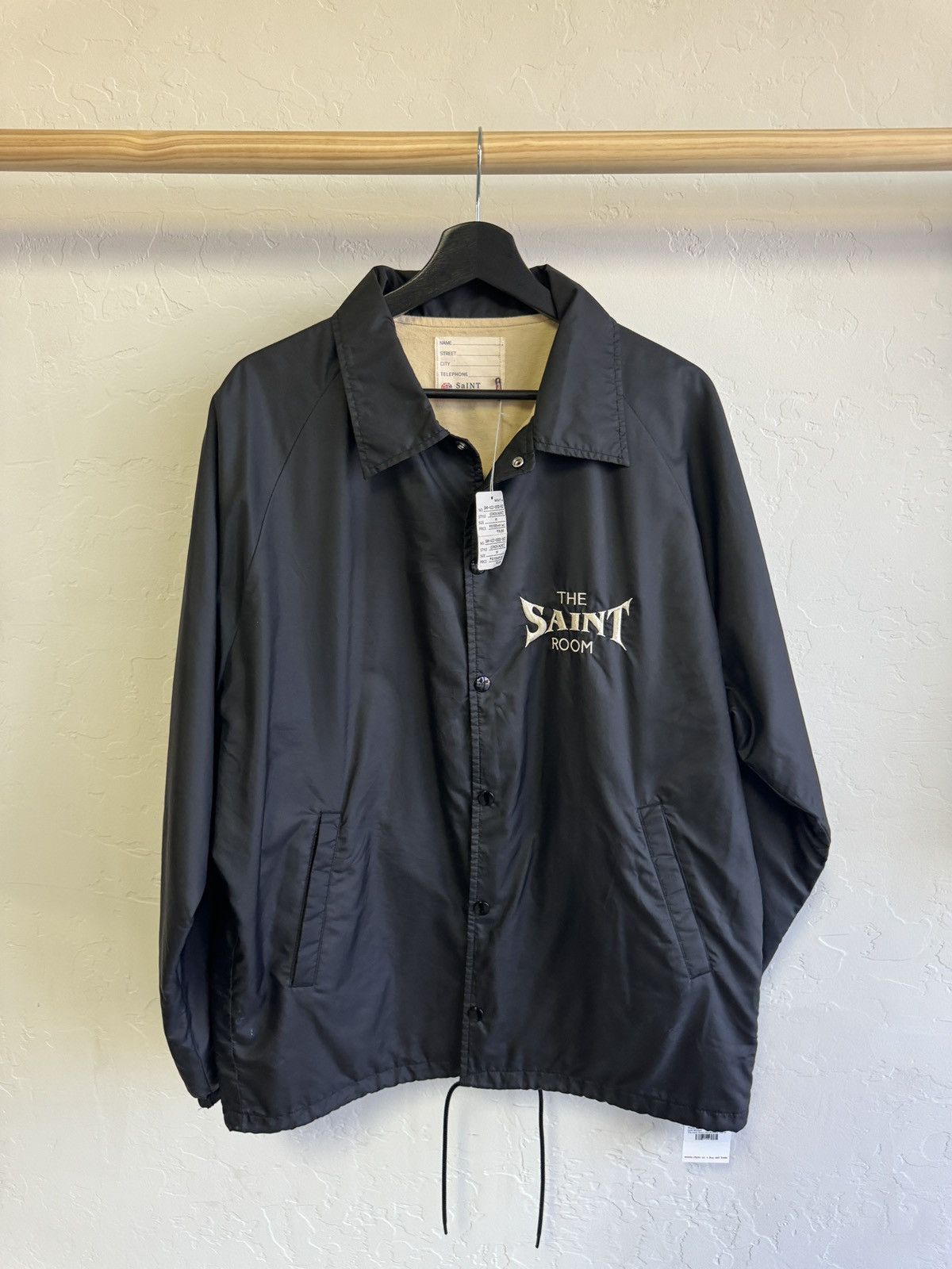 image of Saint Michael The Saint Room Windbreaker in Black, Men's (Size Medium)
