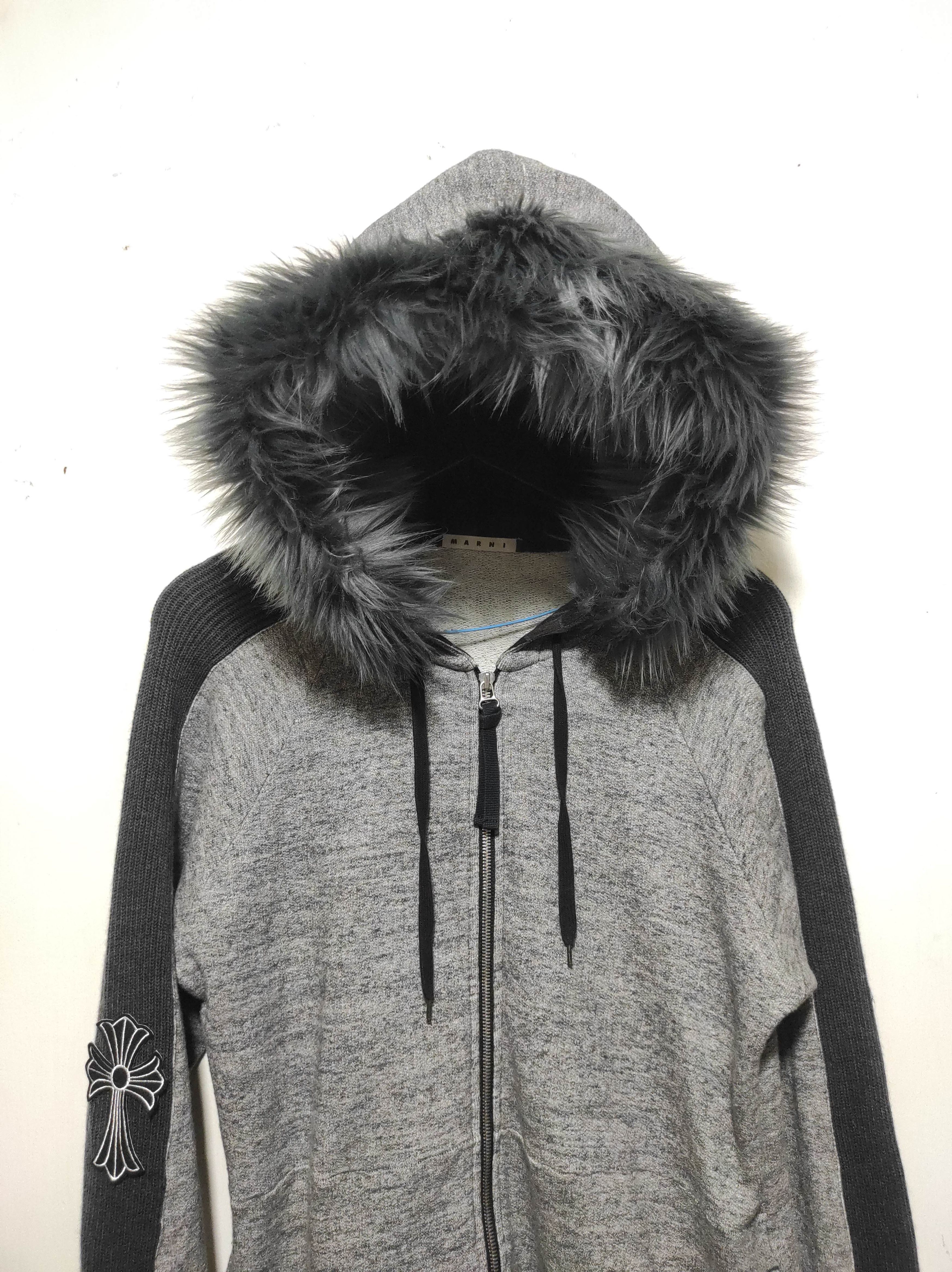 Marni Marni Zip Fur Hoodie if6was9 LGB style Size US M / EU 48-50 / 2 - 3 Thumbnail