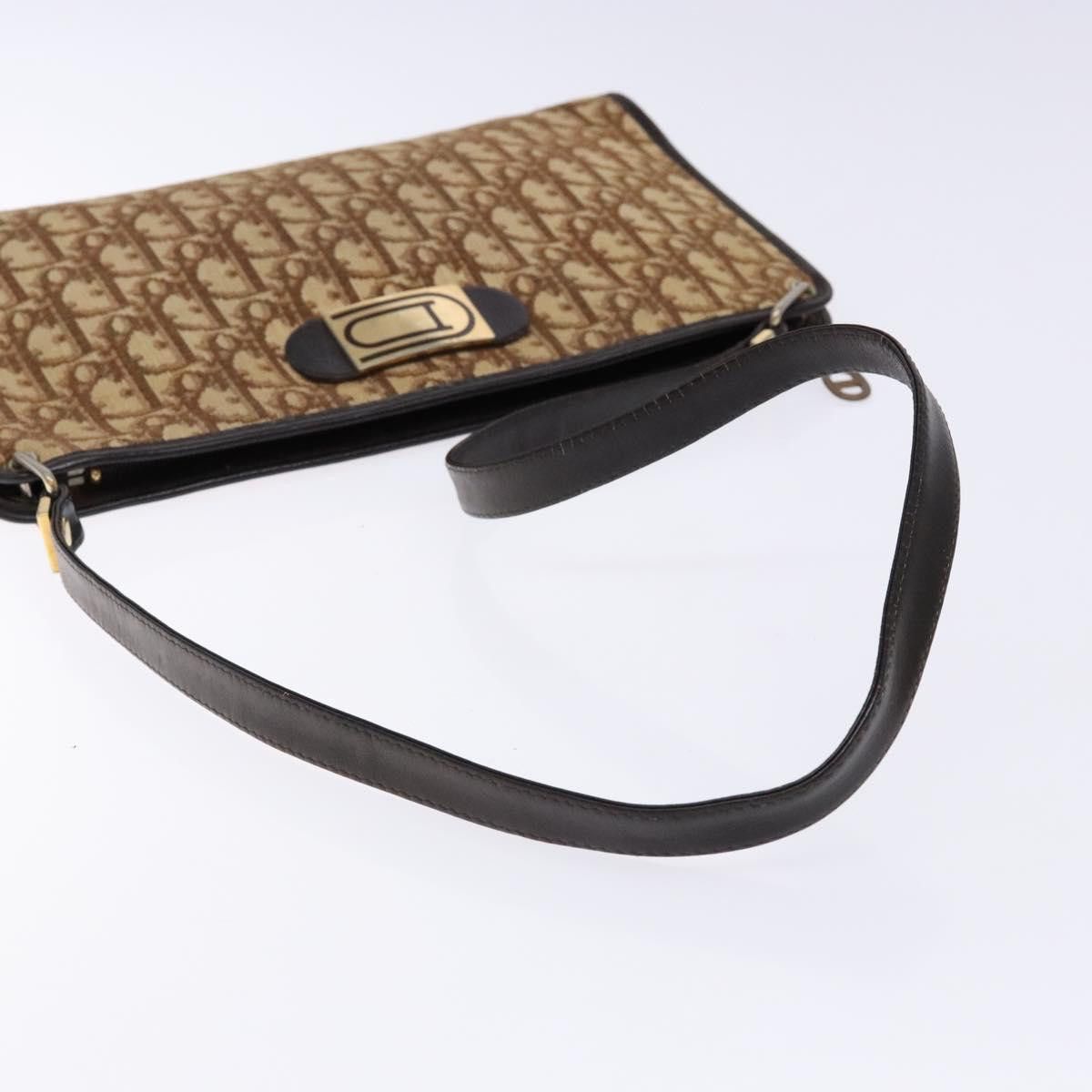 Dior DIOR Trotter Canvas Shoulder Bag Brown Gold Size ONE SIZE - 7 Thumbnail