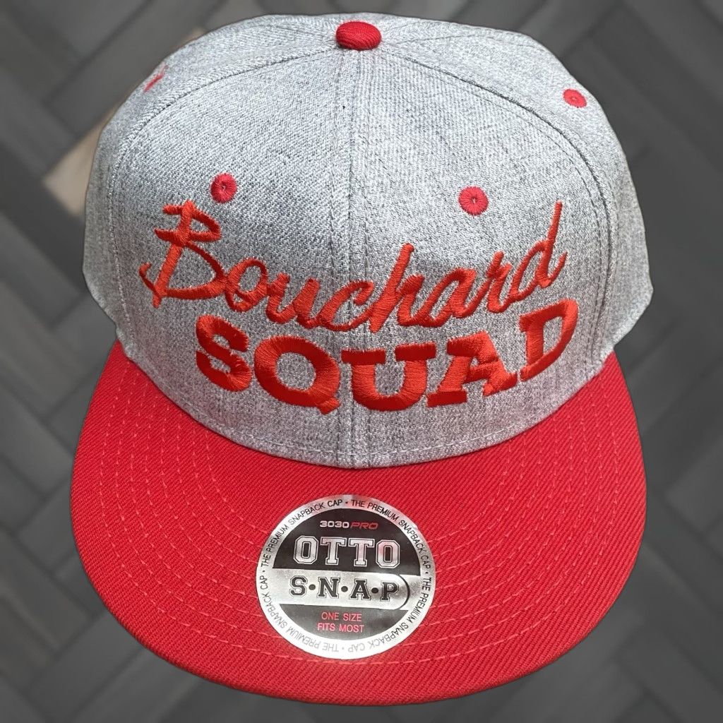 Vintage Bouchard Squad Embroidered Snapback Hat Gray Red Otto Cap Genie Bouchard Tennis Hat Size ONE SIZE - 1 Thumbnail