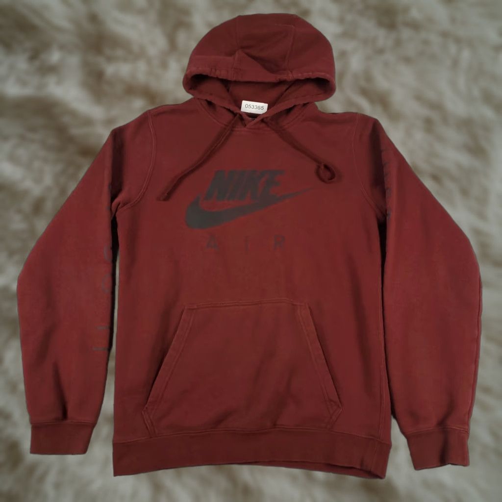 Nike Nike Hoodie Mens Small Red Pullover Sweatshirt S Sweatshirt Casual Hooded Long Sleeve Mock Neck Lace Up Button? Size US S / EU 44-46 / 1 - 1 Thumbnail