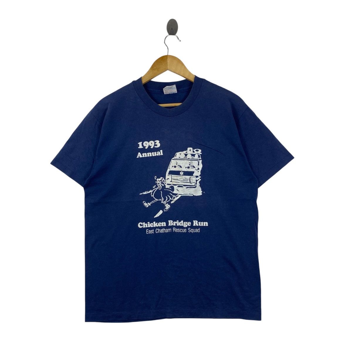 Vintage Vintage 93 Hanes Chicken Bridge Run Tee L Size US L / EU 52-54 / 3 - 1 Thumbnail