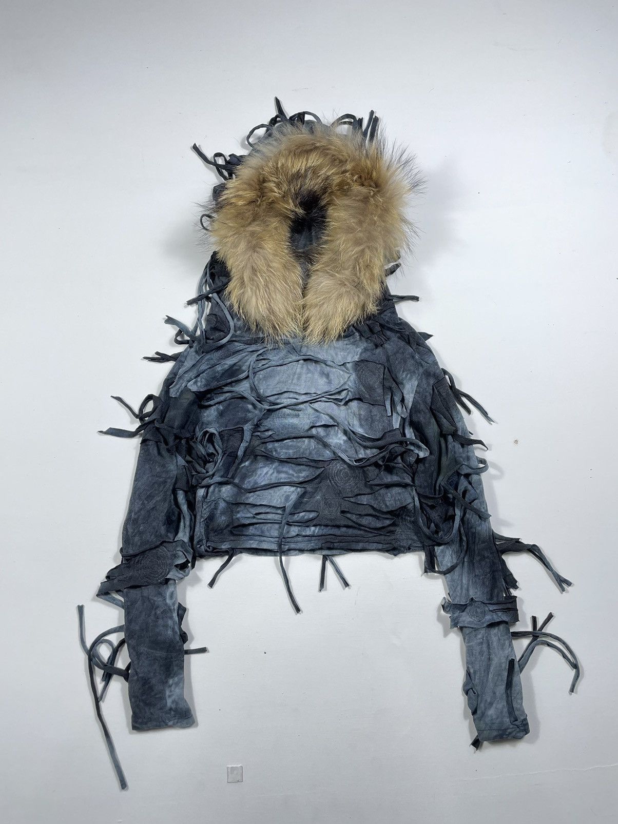 Shein SICK Distressed SHEIN fur hoodie croped ifsixwasnine styled Size XS / US 0-2 / IT 36-38 - 1 Thumbnail