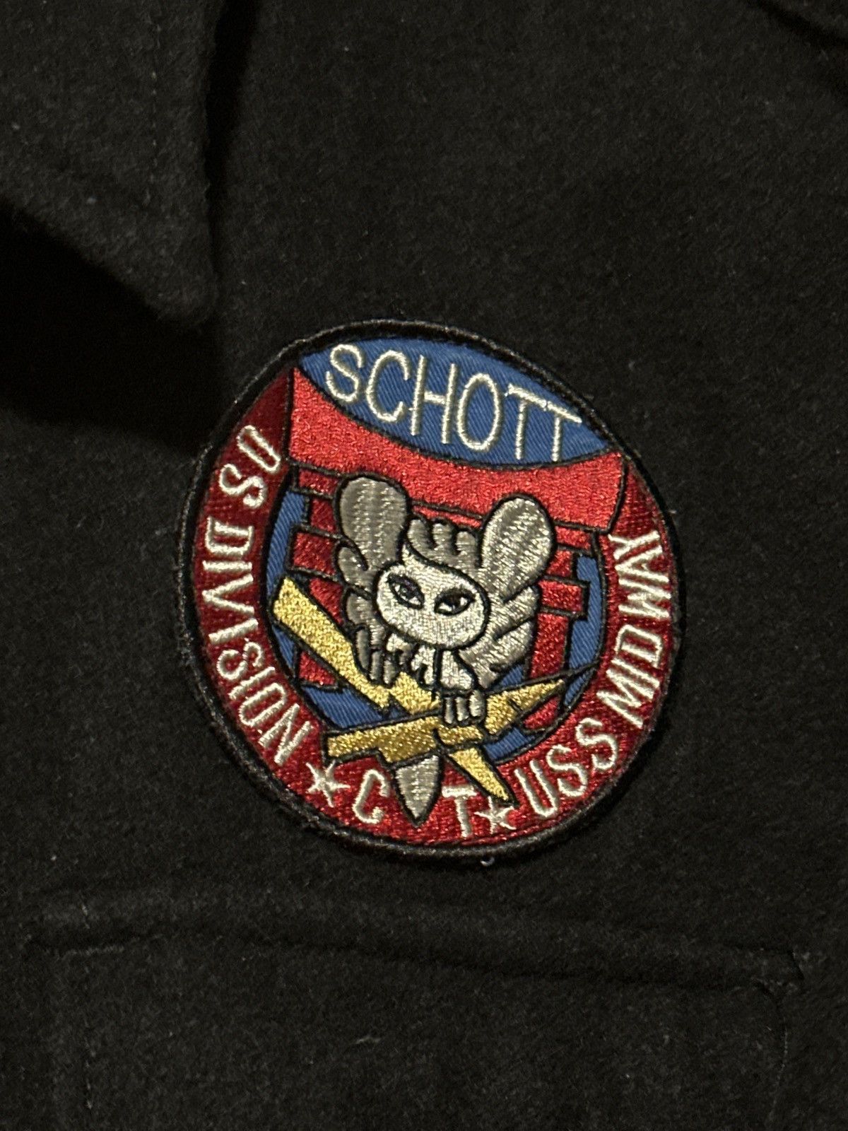Schott Schott USS Midway Navy Patch Wool Shirt Size US M / EU 48-50 / 2 - 4 Thumbnail
