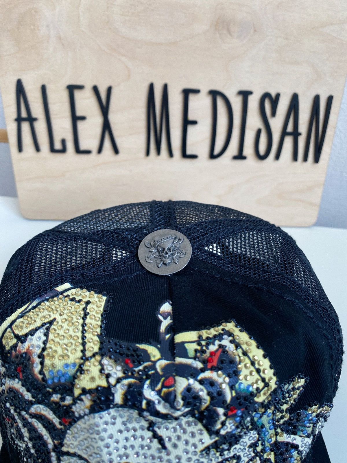 Ed Hardy Ed Hardy Cristian Audigier Skull heart & cards cap Size ONE SIZE - 4 Thumbnail