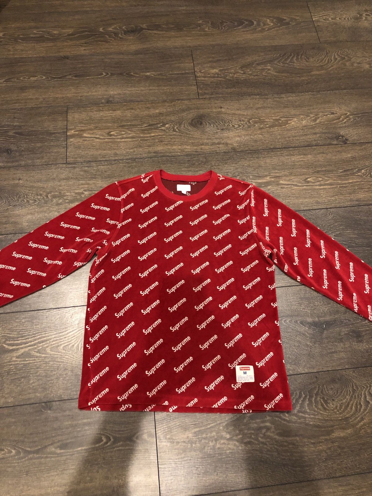 Supreme Velour Diagonal Logo Top | Grailed