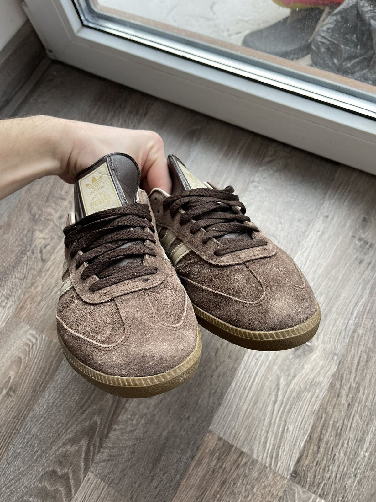 Adidas × Vintage Rare🔥 Adidas Samba Vintage Brown Leather Shoes size 8 Size US 8 / EU 41 - 4 Thumbnail