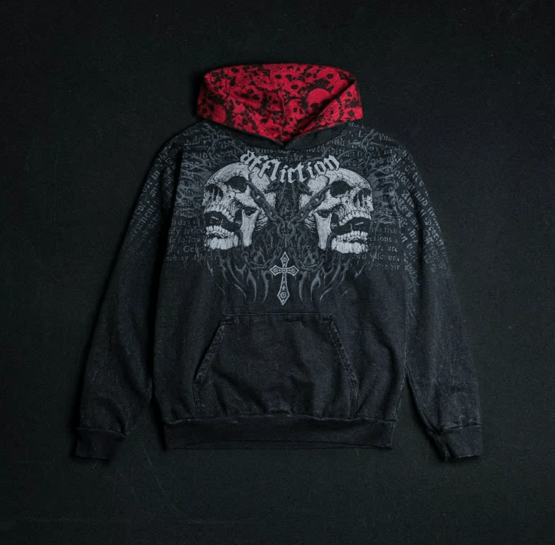 Japanese Brand Oversized Skull Print Hoodies Size US S / EU 44-46 / 1 - 6 Thumbnail