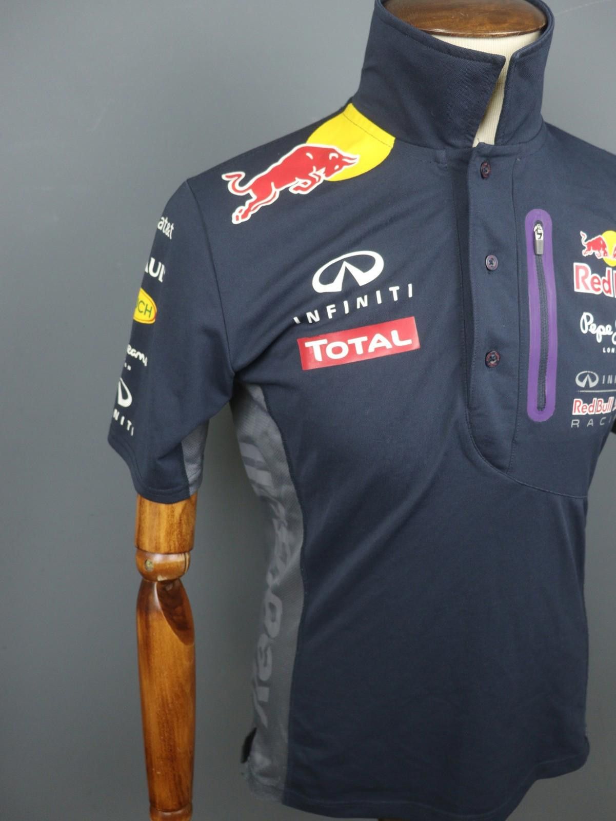 Designer Pepe Jeans London Navy Mock Neck Racing Polo Shirt Size S Size ONE SIZE - 4 Thumbnail