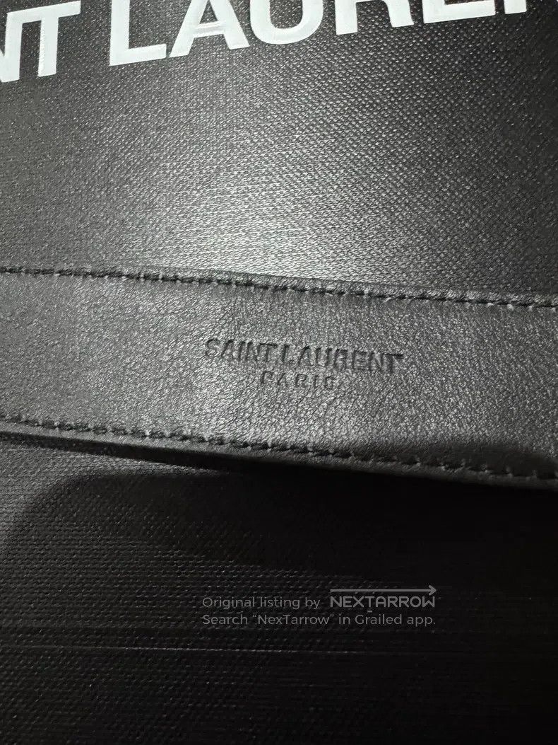 Saint Laurent Paris Saint Laurent Paris size 75 Large Embossed Belt Size ONE SIZE - 4 Thumbnail