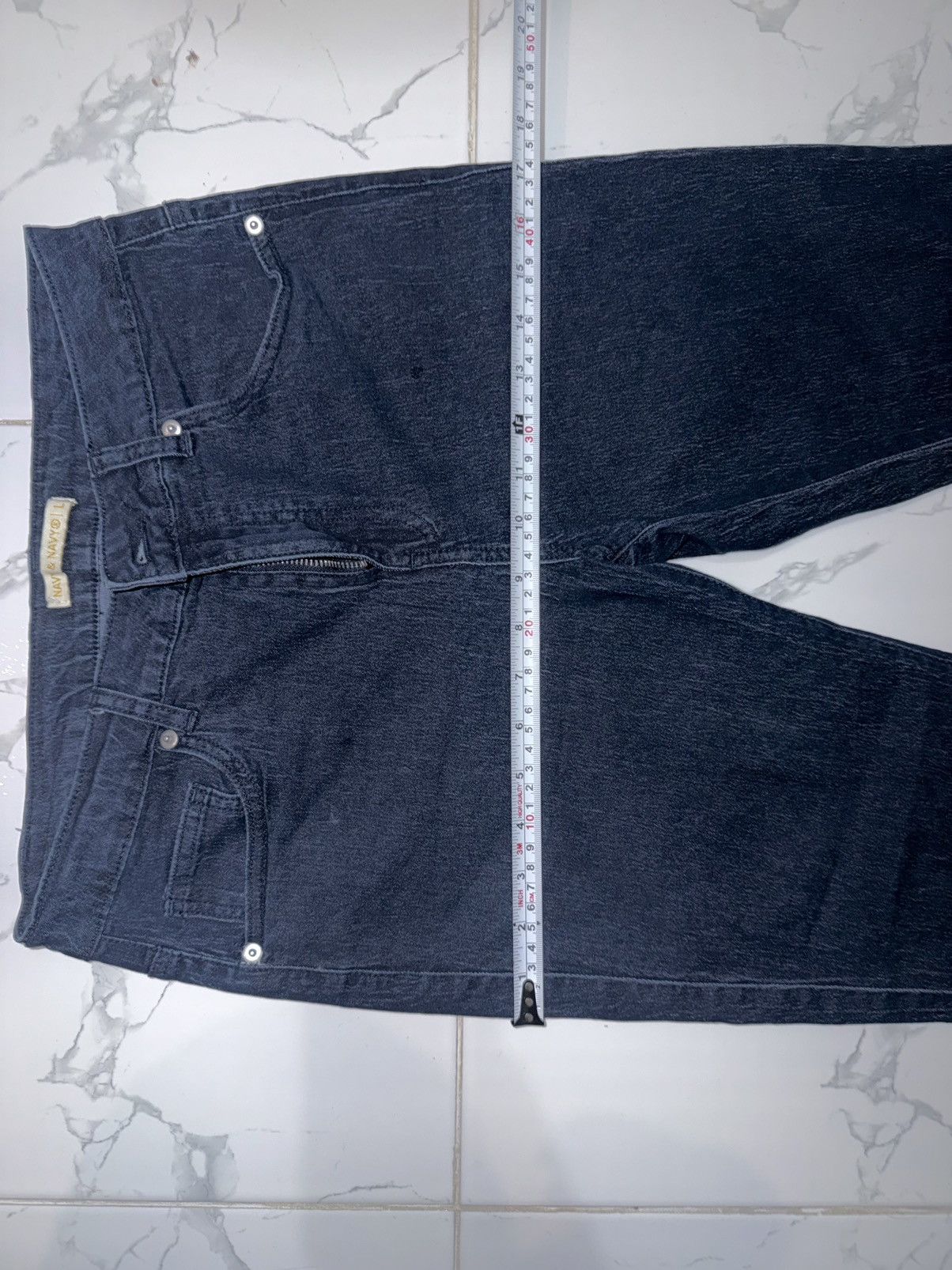 NVY Navy & Navy Dark Wash Skinny Jeans Size L Size 30" / US 8 / IT 44 - 10 Thumbnail