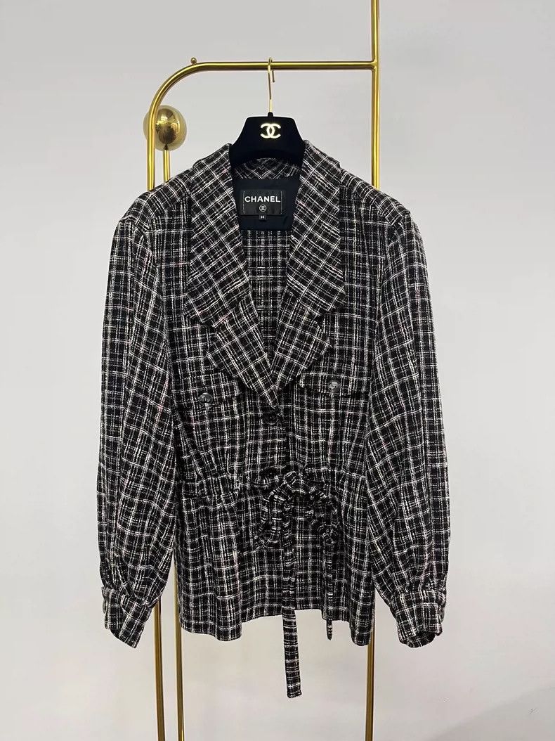 Chanel Chanel Tweed Belted Jacket - dmc Size US M / EU 48-50 / 2 - 1 Thumbnail