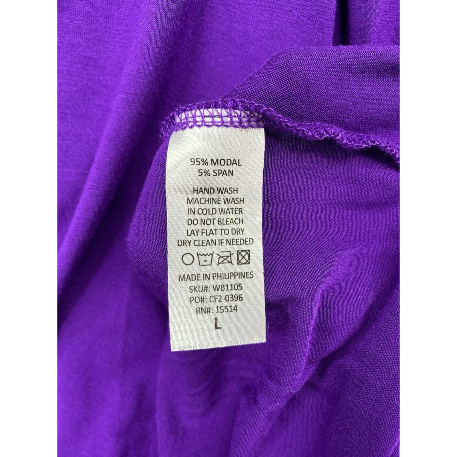 Vintage Lock & Love Skirt Womens L Purple A-Line Waist Foldover Knee Length casual stretch pull on Size 36" / US 14 / IT 50 - 6 Thumbnail