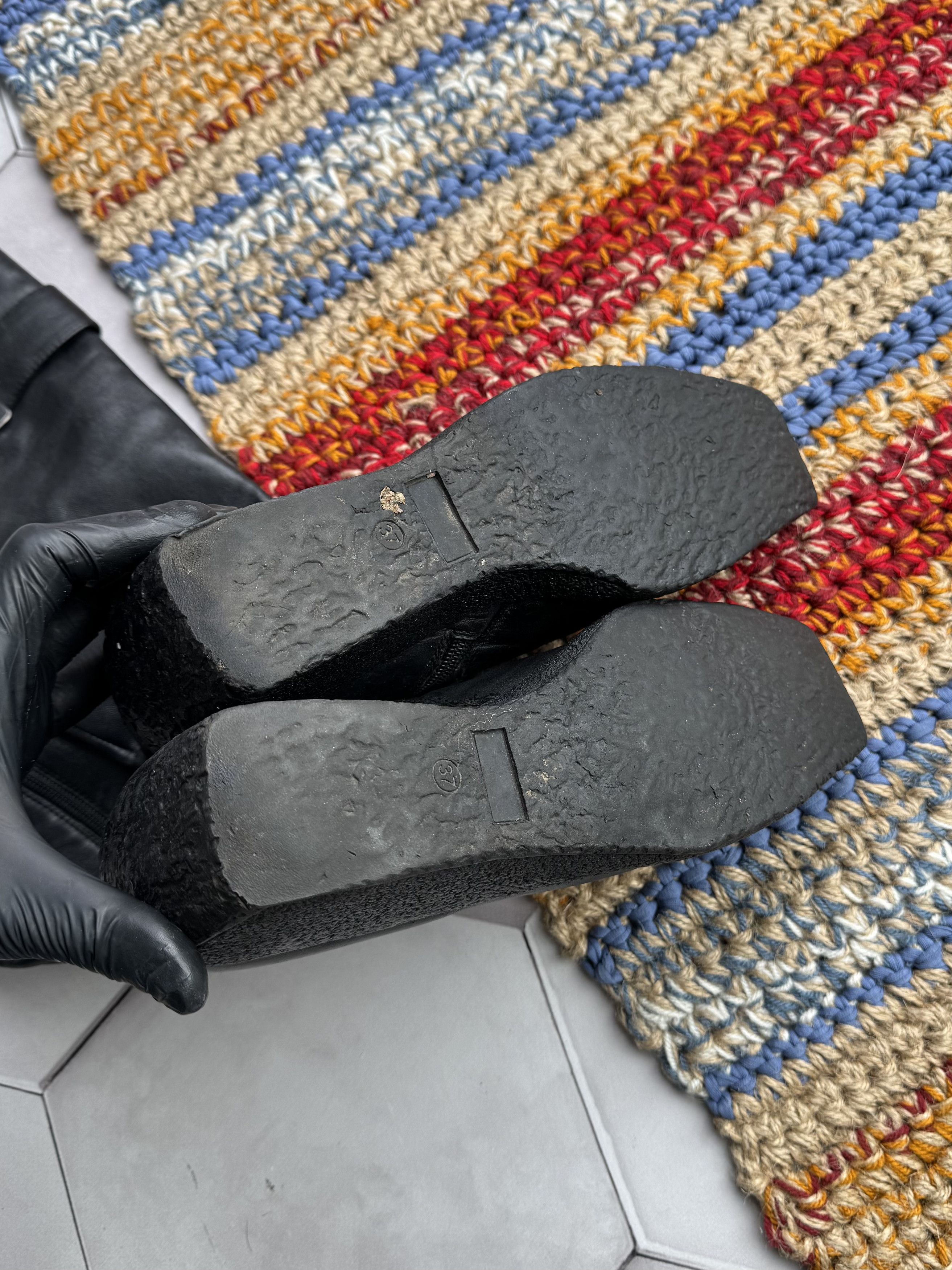 Japanese Brand Vintage Leather Futuristic Boots With Straps (E4) Size US 7 / IT 37 - 9 Thumbnail
